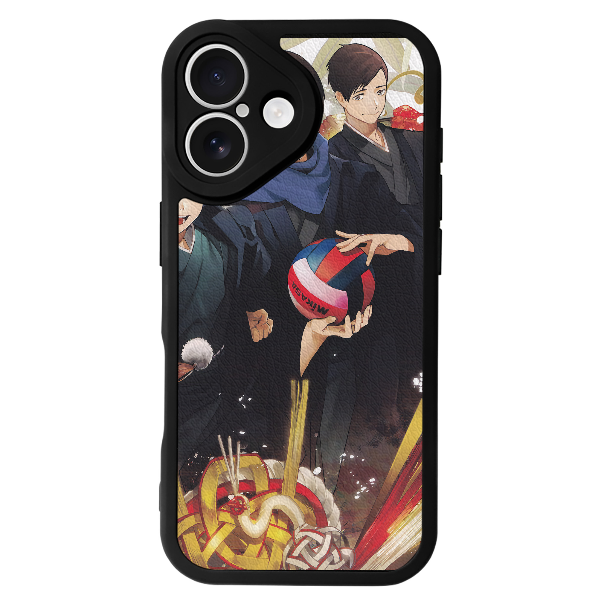（画像用） ハイキュー!! Haikyu!! 【iPhone 16シリーズ対応】シリコンスマホケース（レザー調） 材質：シリコン